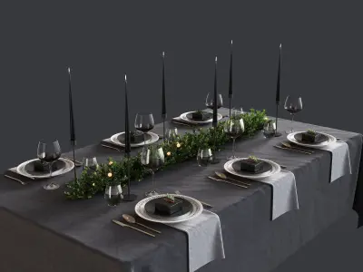 Decoration for  table set 3D model 3D model