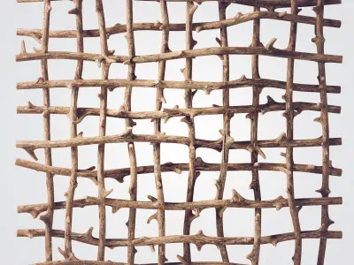 Branch tree Willow decor n1 3D model