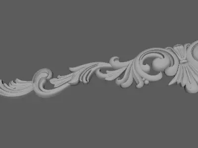 Central decor ornament for furniture 3D model 494