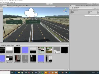 low poly Modular endless race track PBR snow desert green Low-poly 3D model