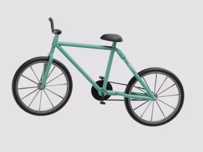 Cartoon Bicycle Low-poly 3D model