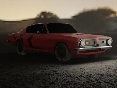 1985 plymouth barracuda Low-poly 3D model