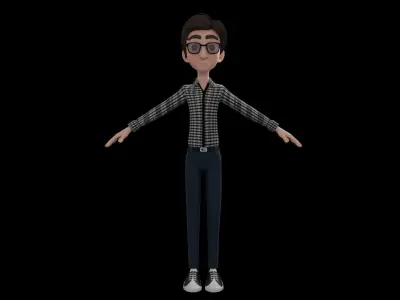 Cartoon Man - FULLY RIGGED Low-poly 3D model