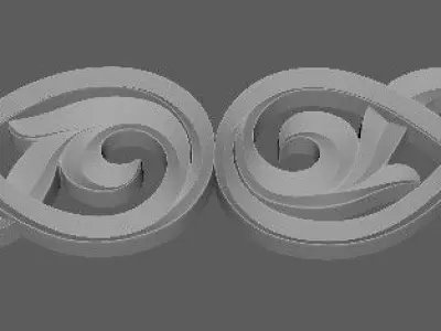 Central decor ornament for furniture 3D model 297