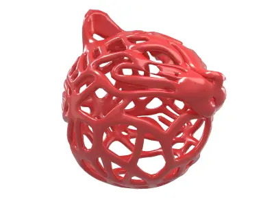 Abstract Cat Head Shape Decoration v1 003 Low-poly 3D model