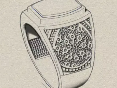 free man jewelry ring  Free 3D print model