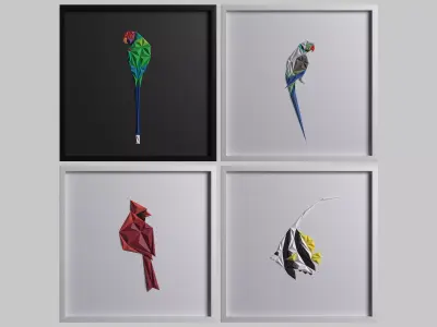 Paper Art Work 07 3D model