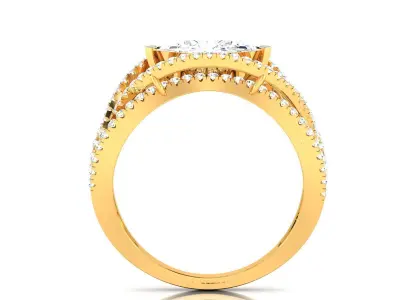 Womens Diamond Ring  3dm Render Detail 3D print model