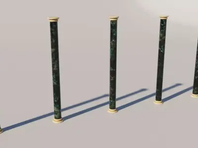 Marble Pillars Free low-poly 3D model