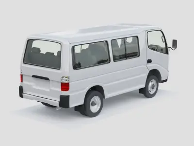 Toyota Dyna 1999 Minivan Low-poly 3D model
