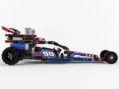 Lego Technic 42010 plus 42011 3D model