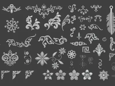 Floral Design Collection1 Low-poly 3D model