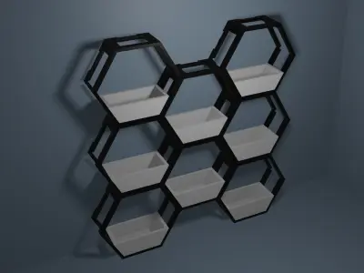 Modular Honeycomb Wall Planter 3D print model