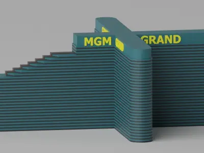 MGM Grand Building Las Vegas 3D model
