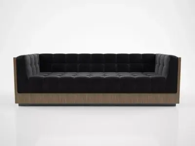 Milo Baughman Rosewood Case Sofa 3D model