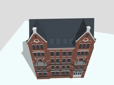 Low Poly Building Low-poly 3D model