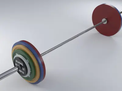 Eleiko Powerlifting set 3D model