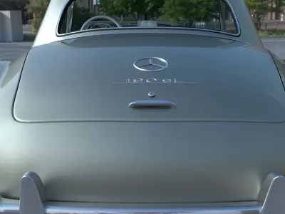 Mercedes 190SL with Interior Hard Top 3D model