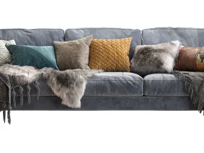 Capri sofa 258 cm 3D model