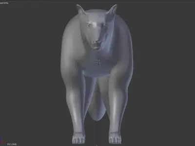 High-poly Direwolf Base mesh 3D model