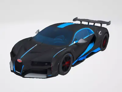 Bugatti Low-poly 3D model