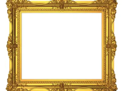carved frame 3D model 8