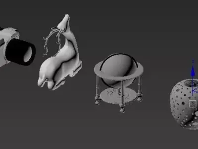 interior camera and other objects Free 3D model