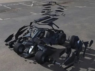 Batmobile Tumbler 3D model 3D model