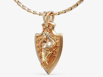 fashion angel  pendant Sculpture jewelry gold 3D print model