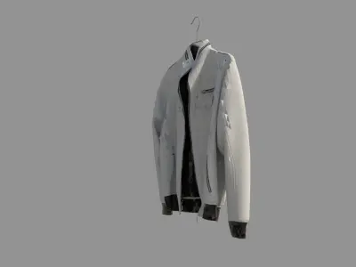 Fashion Men Jacket White 3D model