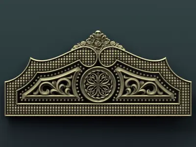 Classic Carved Bed  5 3D print model