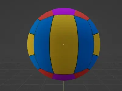 Volleyball Low-poly 3D model Low-poly 3D model
