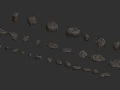 Assorted Rocks - Base Free low-poly 3D model