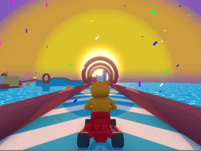 Stunt track Low-poly 3D model