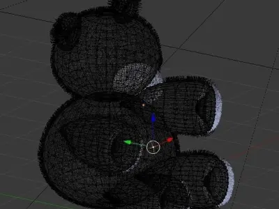 Bear tedy Low-poly 3D model