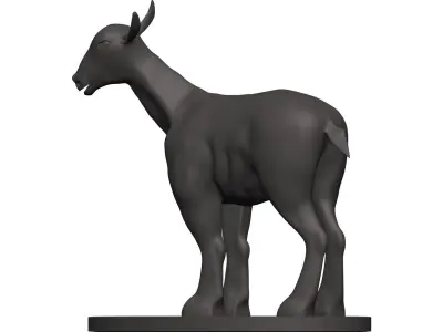 Markhor statue of goat 3D model
