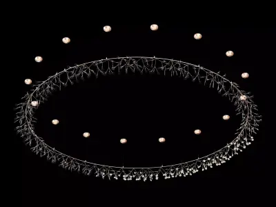 Endless LED suspension lamp 3D model