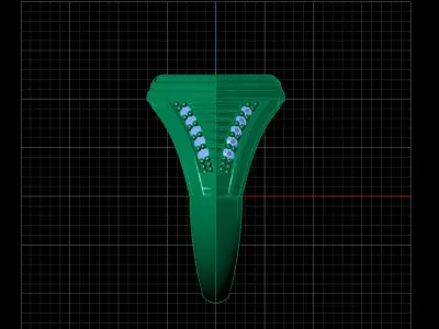 Print Ready STL 3DM  Gents Rings Diamond Men Ring  3D print model 83