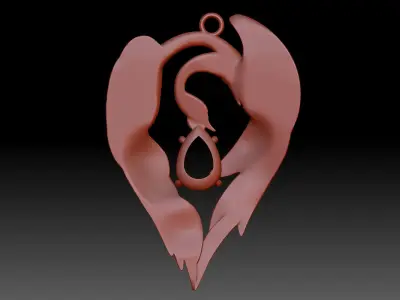 Swan Pendant 3D print model