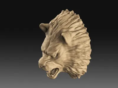 Lion Head 3D print model