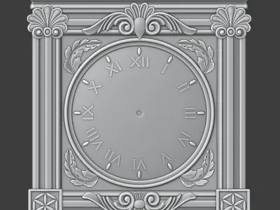 Square Clock - 3D STL file for CNC 3D print model