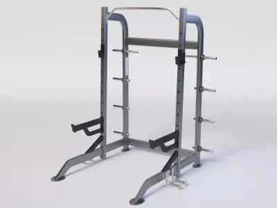HALF RACK WITH PLATE HOLDERS Low-poly 3D model