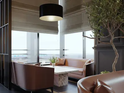 Restaurant Cafe 3D Model Interior Scene 3D model