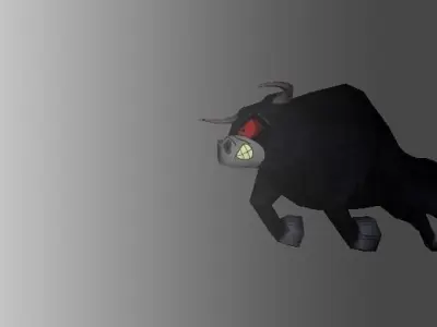 Animated Bull Low-poly 3D model purchase