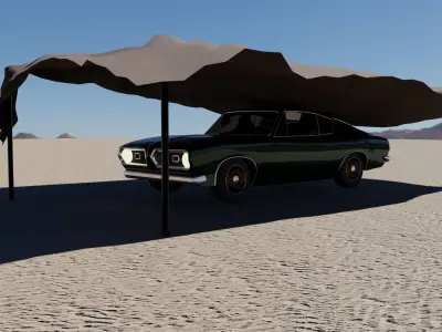 Car 1968 Plymouth baracuda 3D model