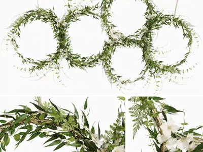 Green wreaths 3D model
