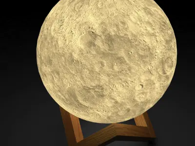 Moonlight moon lamp Free low-poly 3D model