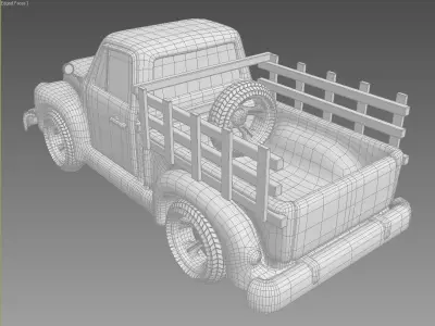 Caminhonete - envelhecida  3D model
