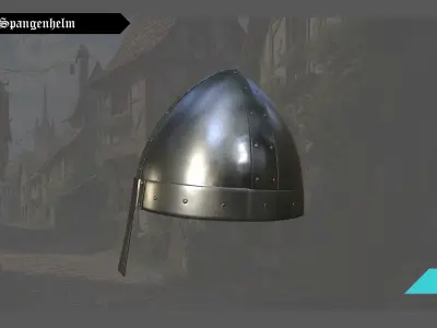 Nordic Spangenhelm - For Metahuman Low-poly 3D model