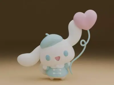 Sanrio cinnamoroll 15 3D print model